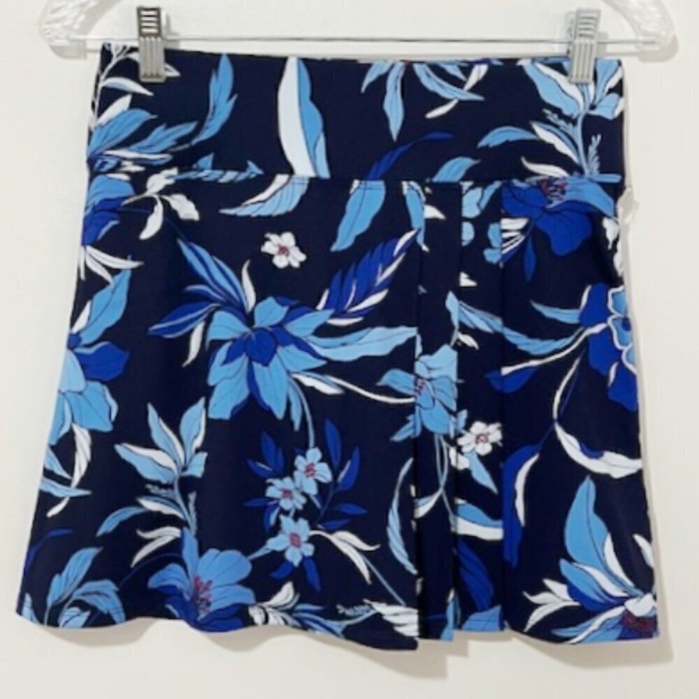 Tommy Bahama Skort Skirt Navy Blue Floral Golf Tennis Size XS NWT